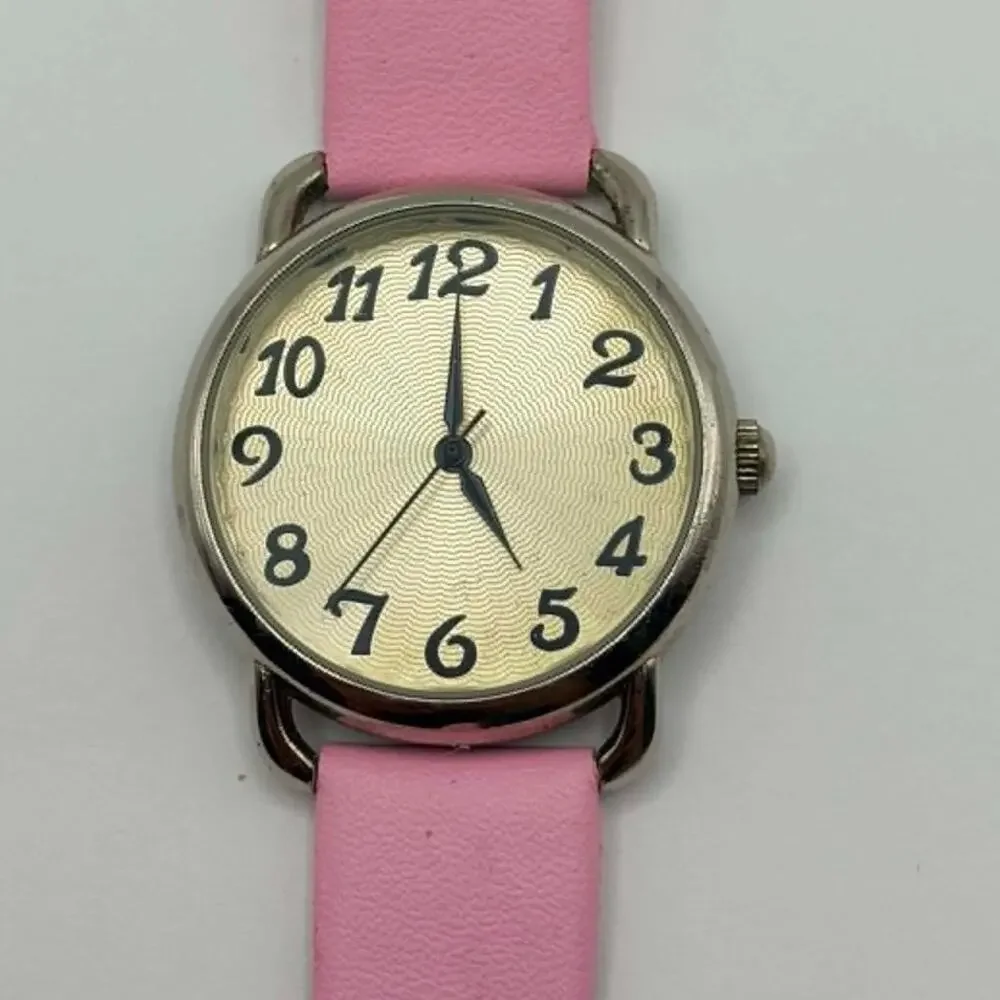 Silver & Pink Classic Watch